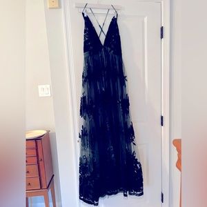 Dark forest green formal gown